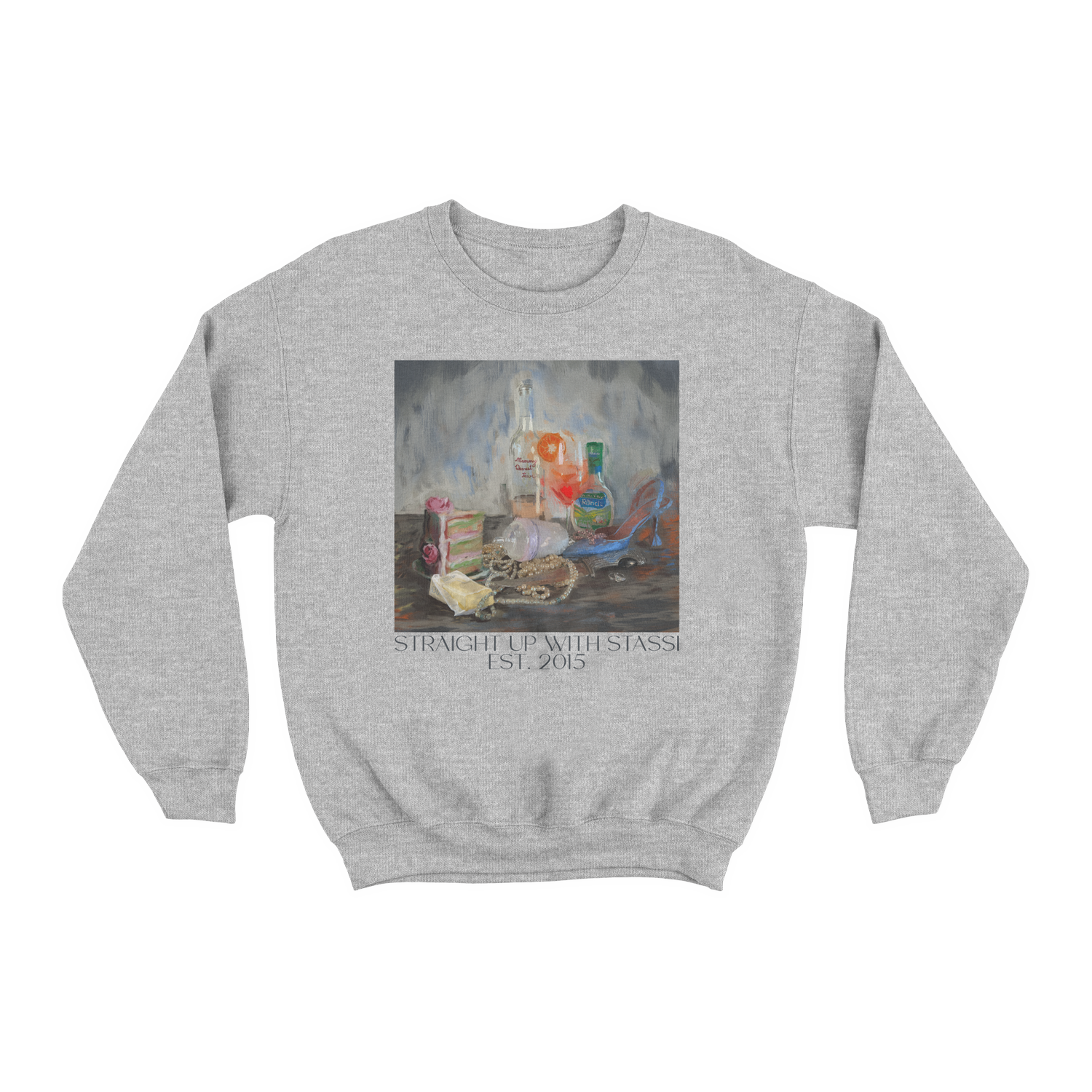 Oil Painting Grey Crewneck